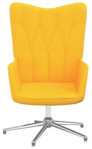 VidaXL Stolica za opuštanje od tkanine boja senfa