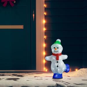 VidaXL LED božićna akrilna figura snjegovića unutarnja i vanjska 30 cm
