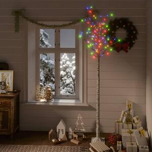 VidaXL Božićno drvce 200 LED žarulja 2,2 m šarene s izgledom vrbe