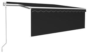 VidaXL Automatska tenda na uvlačenje s roletom 4 x 3 m antracit