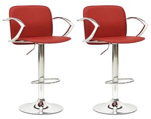 VidaXL Barski stolci od umjetne kože 2 kom crvena boja vina