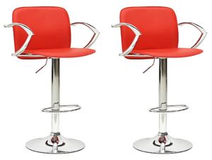 VidaXL Barski stolci od umjetne kože 2 kom crveni