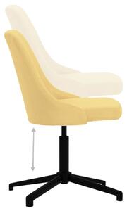 Okretna uredska stolica od tkanine žuta