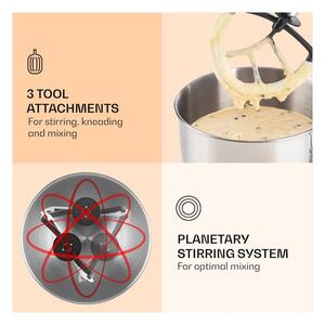 Sivi multifunkcionalni kuhinjski robot Klarstein Lucia Argentea