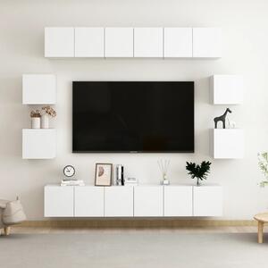 VidaXL 10-dijelni set TV ormarića bijeli od iverice