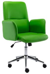 VidaXL Uredska stolica od umjetne kože zelena