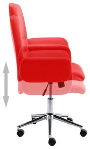 VidaXL Uredska stolica od umjetne kože crvena