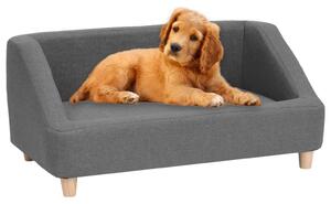 VidaXL Sofa za pse siva 85 x 50 x 39 cm od platna