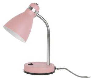 Ružičasta stolna lampa Leitmotiv Study, visina 30 cm
