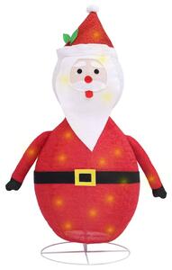 VidaXL Ukrasna božićna figura Djeda Mraza LED luksuzna tkanina 120 cm