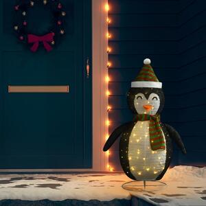 VidaXL Ukrasni božićni snježni pingvin LED luksuzna tkanina 120 cm
