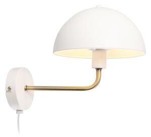 Zidna lampa u bijelo-zlatnoj boji Leitmotiv Bonnet, visina 25 cm