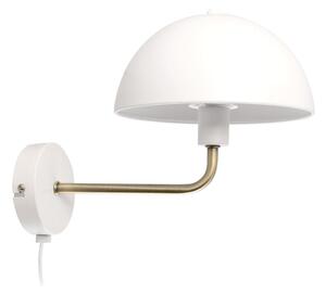 Zidna lampa u bijelo-zlatnoj boji Leitmotiv Bonnet, visina 25 cm