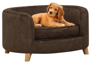 VidaXL Sofa za pse smeđa 69 x 69 x 36 cm plišana