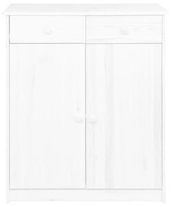 VidaXL Komoda s 2 ladice bijela 78 x 35 x 89 cm od masivne borovine