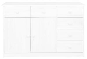 VidaXL Komoda sa 6 ladica bijela 113 x 35 x 73 cm od masivne borovine
