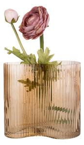 Svijetlosmeđa staklena vaza PT LIVING Wave, visina 18 cm