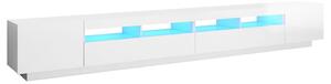 VidaXL TV ormarić s LED svjetlima visoki sjaj bijeli 300 x 35 x 40 cm