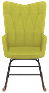 VidaXL Stolica za ljuljanje od tkanine zelena