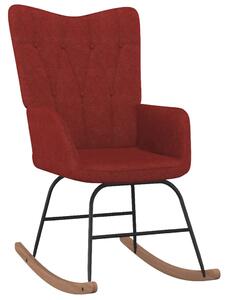 VidaXL Stolica za ljuljanje od tkanine crvena boja vina