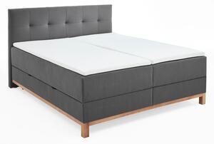 Tamno sivi boxspring krevet s prostorom za pohranu 160x200 cm Catania - Meise Möbel