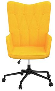 VidaXL Stolica za opuštanje boja senfa od tkanine