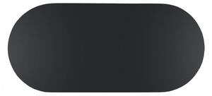 Crni pladanj s ogledalom PT LIVING Oval, širina 18 cm