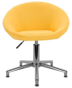 VidaXL Okretna uredska stolica od tkanine žuta