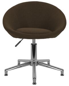 VidaXL Okretna uredska stolica od tkanine tamnosmeđa