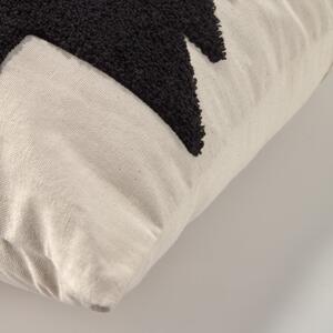 Crno-bež dječja jastučnica od organskog pamuka Kave Home Saori, 45 x 45 cm
