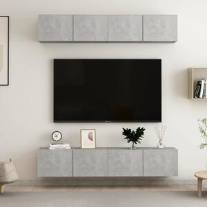 VidaXL TV ormarići 4 kom siva boja betona 80 x 30 x 30 cm od iverice
