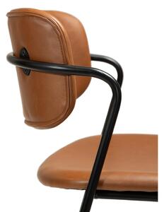 Smeđa barska stolica od imitacije kože DAN-FORM Denmark Zed, visina 107 cm