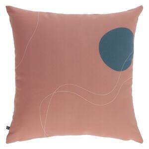 Ružičasta ukrasna jastučnica Kave Home Abish, 45 x 45 cm