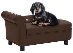 VidaXL Sofa za pse smeđa 83 x 45 x 42 cm od umjetne kože