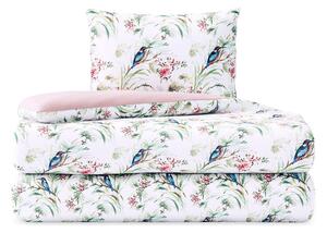 Pamučna posteljina AmeliaHome Averi Kingfisher, 155 x 220 cm