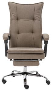 VidaXL Uredska stolica od tkanine smeđe-siva