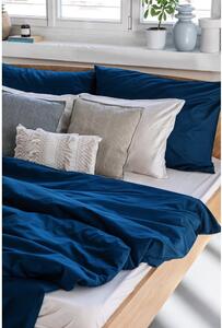 Tamnoplava pamučna posteljina za bračni krevet Bonami Selection, 160 x 220 cm