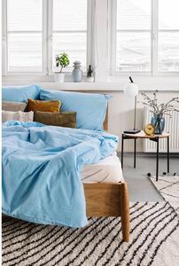 Azurna pamučna posteljina za bračni krevet Bonami Selection, 160 x 220 cm