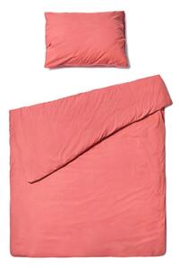 Koraljno ružičasta pamučna posteljina Bonami Selection, 140 x 220 cm