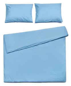 Azurna pamučna posteljina za bračni krevet Bonami Selection, 160 x 200 cm