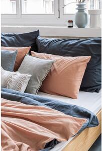 Antracitno siva posteljina na bračnom krevetu od stonewashed pamuka Bonami Selection, 160 x 220 cm