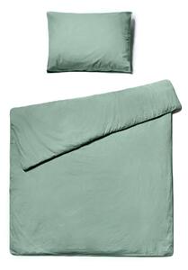 Mint zelena posteljina za krevet za jednu osobu od stonewashed pamuka Bonami Selection, 140 x 200 cm