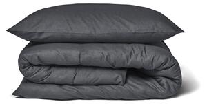 Black Friday - Antracitno siva posteljina na krevetu za jednu osobu od stonewashed pamuka Bonami Selection, 140 x 200 cm