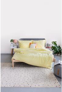 Vanilija žuta pamučna posteljina za bračni krevet Bonami Selection, 200 x 220 cm