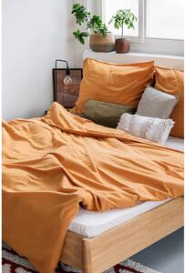 Terakota narančasta posteljina za krevet za jednu osobu od stonewashed pamuka Bonami Selection, 140 x 220 cm