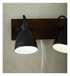 Crna zidna svjetiljka Markslöjd Native, dužina 34,5 cm