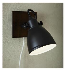 Crna zidna svjetiljka Markslöjd Native, visina 18,5 cm