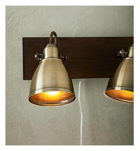 Smeđa zidna svjetiljka Markslöjd Native, dužina 34,5 cm