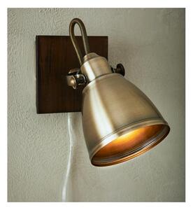Smeđa zidna svjetiljka Markslöjd Native, visina 18,5 cm
