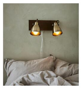 Smeđa zidna svjetiljka Markslöjd Native, dužina 34,5 cm